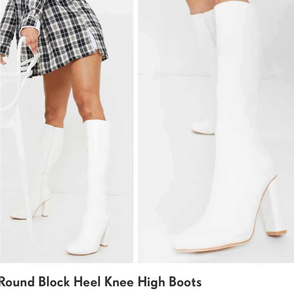 White boots. Never worn.  Size 9